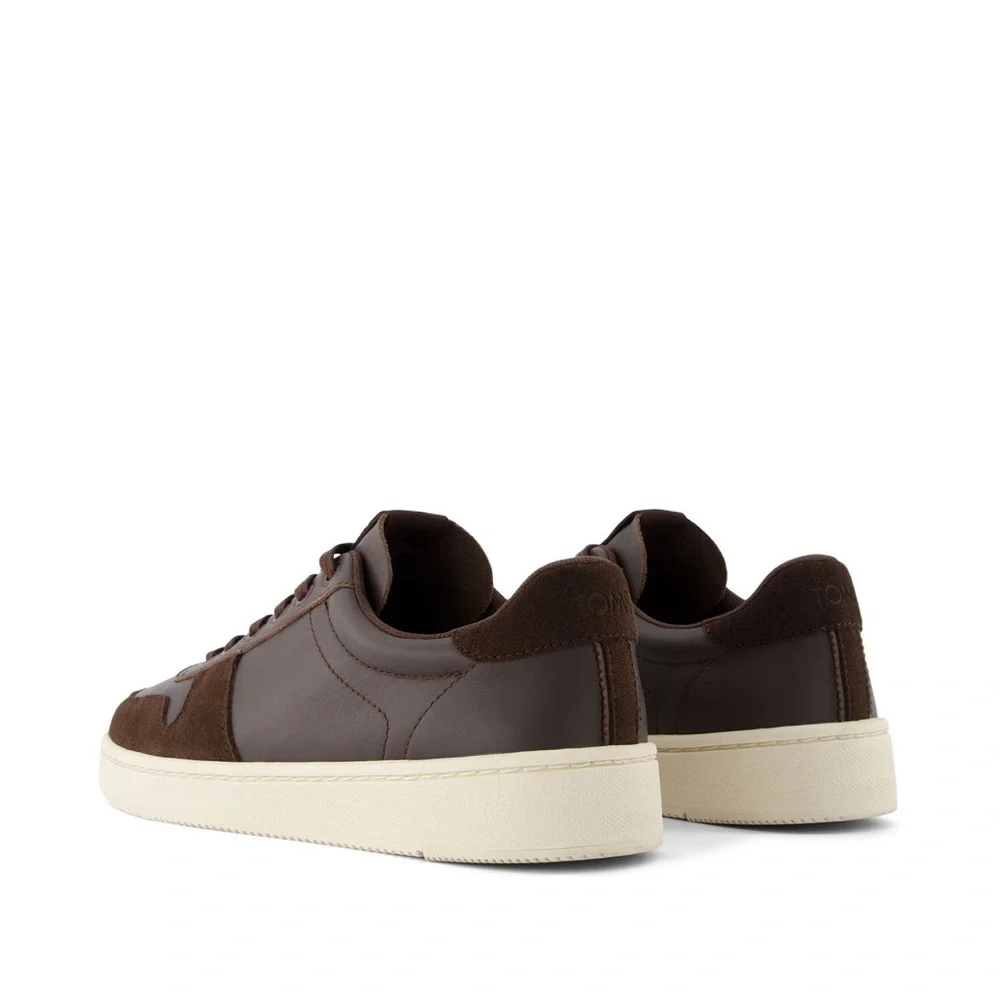 NWOB TOMS TRVL LITE Court Sneaker brown leather men size US 14